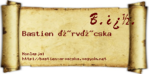 Bastien Árvácska névjegykártya
